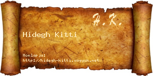 Hidegh Kitti névjegykártya